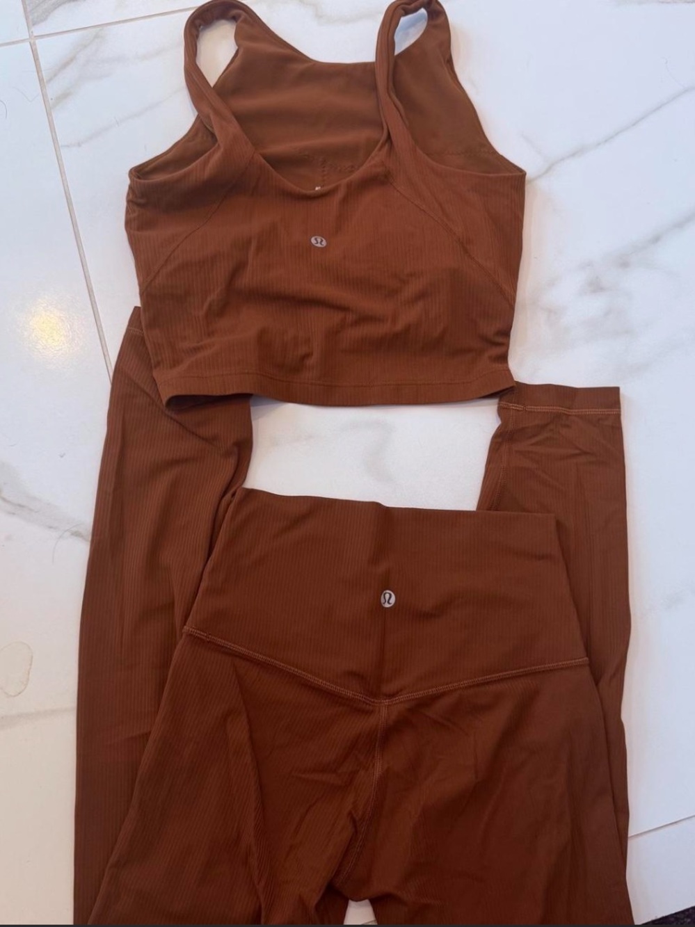 Lululemon Align Matching Set - Brown Ribbed - Picture 3 of 5